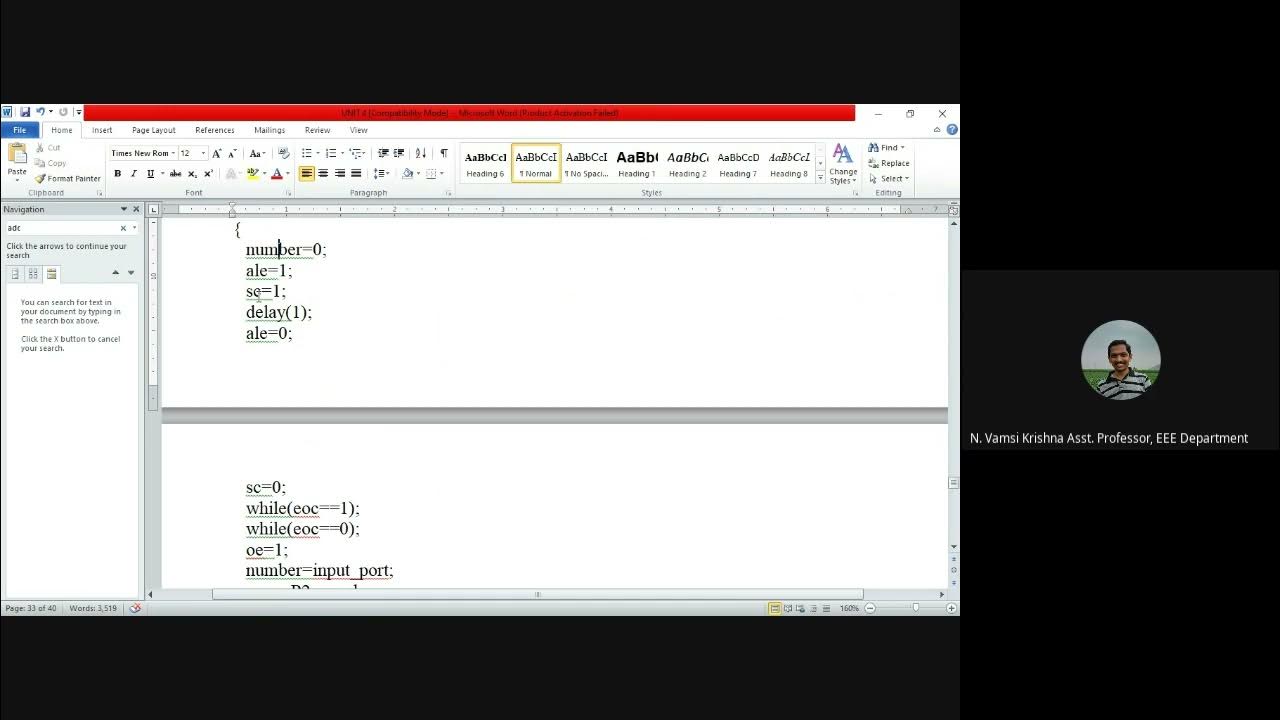 Interfacing ADC0808 with 8051 coding - YouTube
