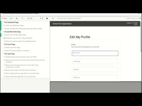 Cypress integration testing our SFA single page reference application