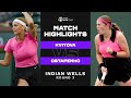Petra Kvitova vs. Jelena Ostapenko | 2023 Indian Wells Round 3 | WTA Match Highlights