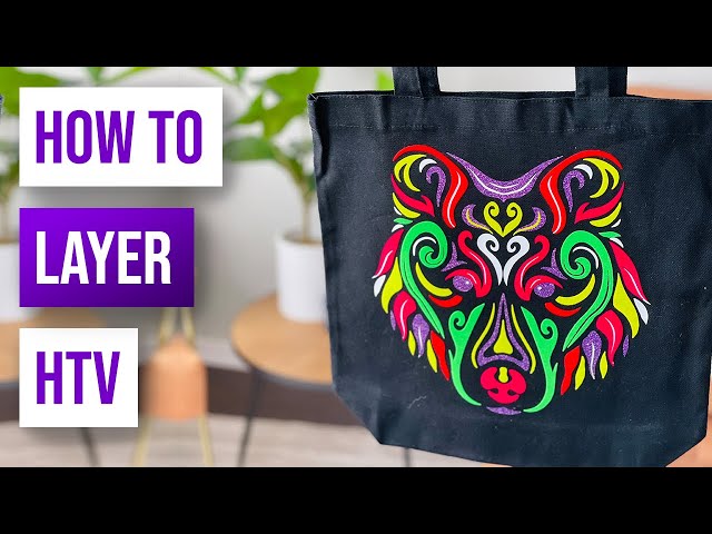 How to Layer Iron On Vinyl + Cute Tote Bag Design! - Jennifer Maker