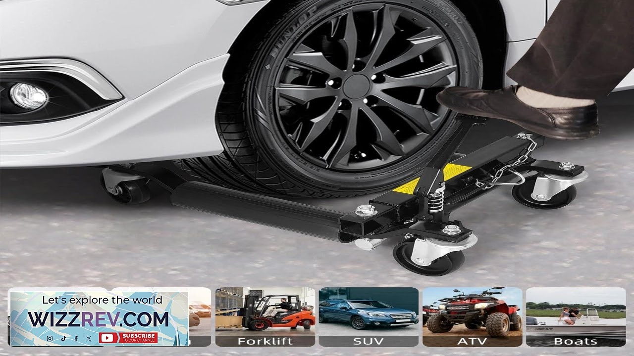 Garvee Car Dolly Jack Set of 2 Hydraulic Wheel Dolly 1500 lbs