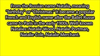 Meaning Of The Name Natalie