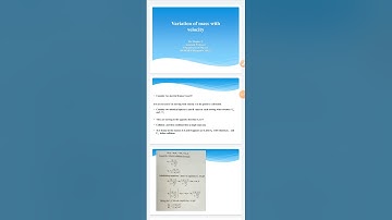 variation of mass with velocity