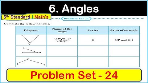 problem set 24 class 5 math | std 5th Maths chapter 6 angles problem set 24 | Maharashtra Board