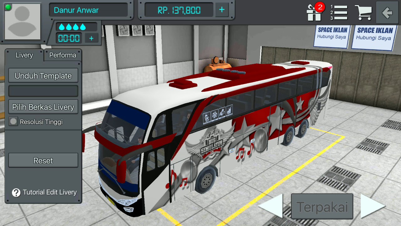  cara  ganti livery bus  simulator  indonesia YouTube