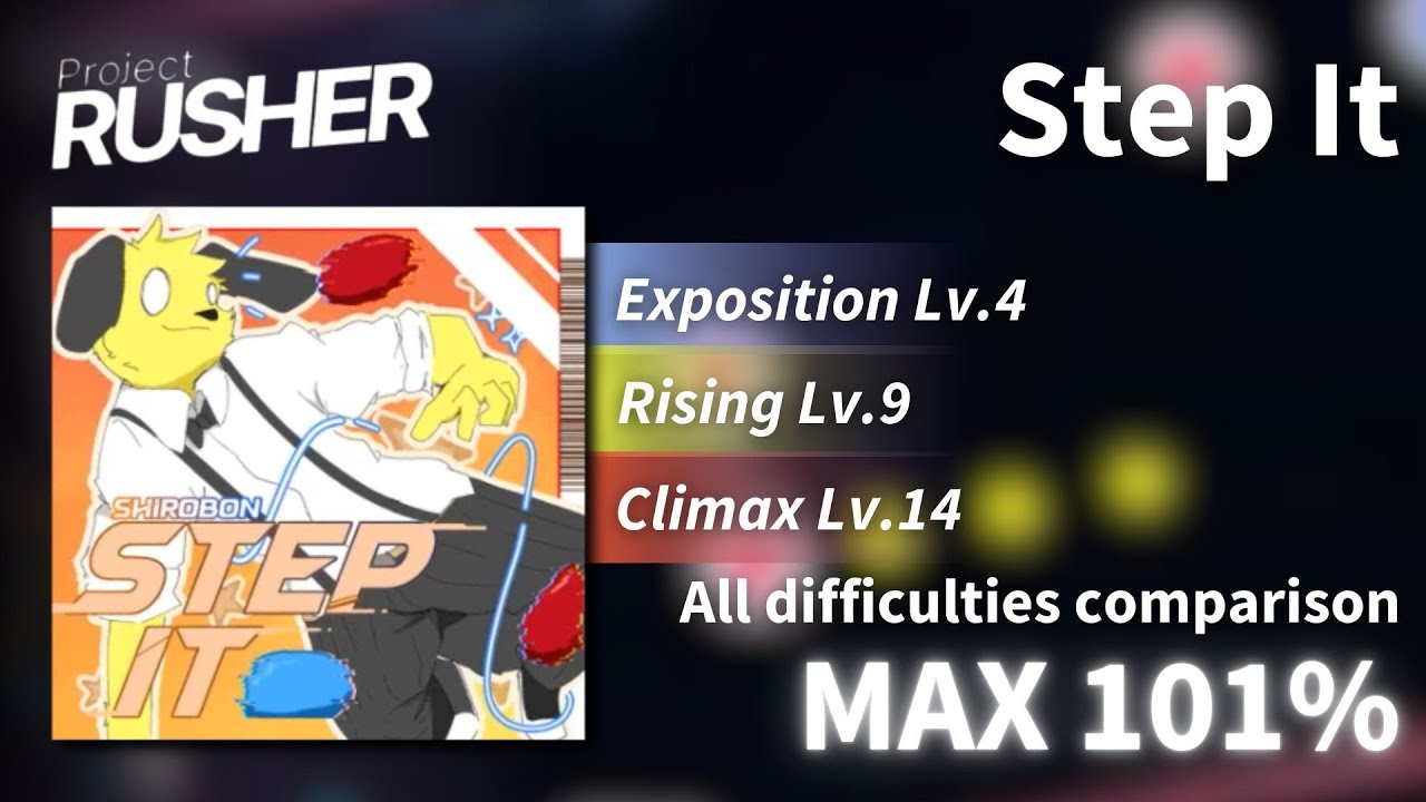 [Project : RUSHER] Step It (All Difficulties) MAX 101% - YouTube