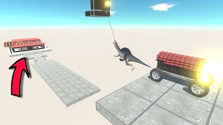 Run Away from DYNAMITE CAR - Animal Revolt Battle Simulator