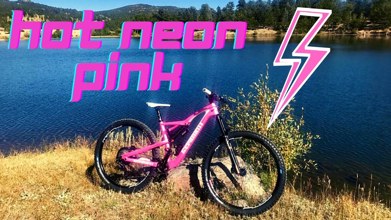 neon pink mountain bike