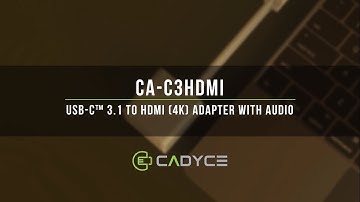 USB-C™ 3.1 to HDMI® (4K) Adapter with Audio | CADYCE CA-C3HDMI