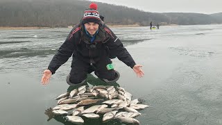 Ловля леща зимой на мормышку. Печенежское водохранилище. Максимум рыбалки.