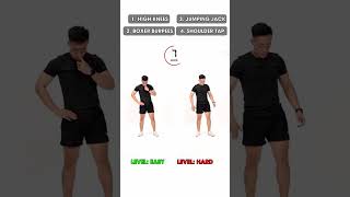 4 Minutes Tabata Exercise With Your Friends- Shoulder Tap  shorts