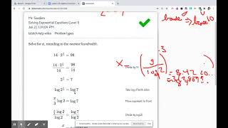Full L45a Alg2 Solving Exponential Equations (Level 1) Update
