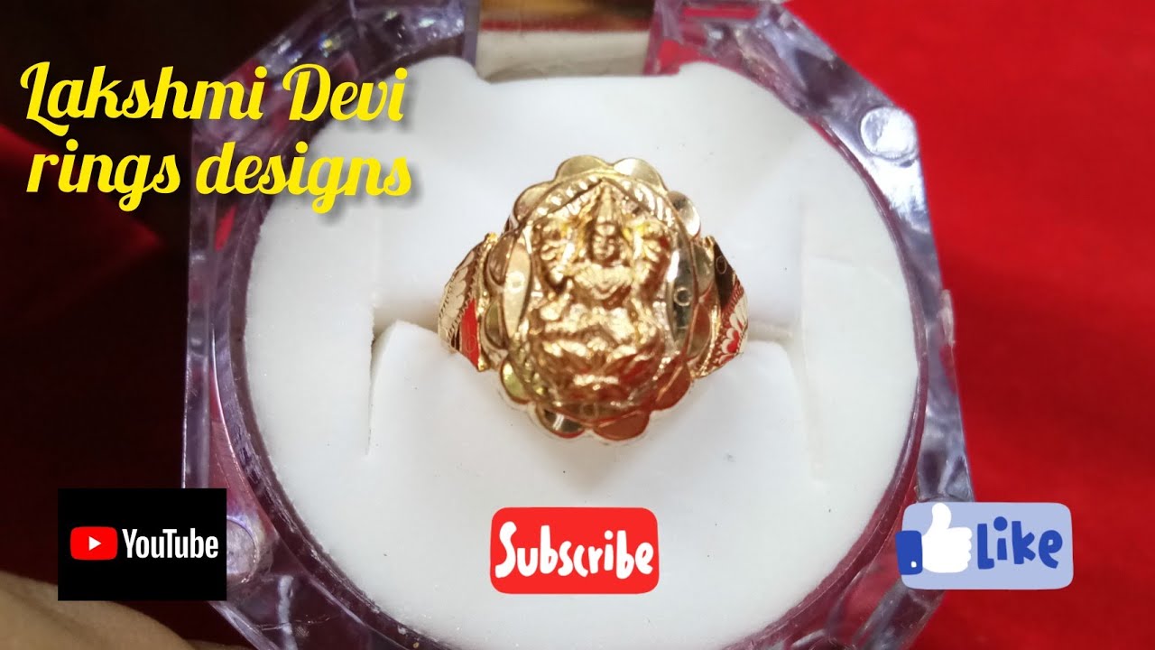 sravana masam special gold laxmi devi rings models//with weight - YouTube