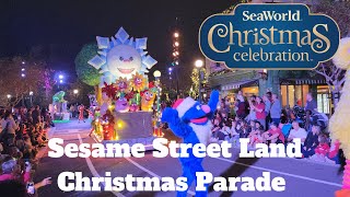 Sesame Street Land Christmas Parade SeaWorld Orlando December 8, 2023 4K Video Holiday Celebration