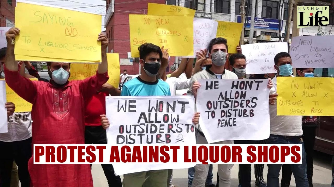 Protest Against Liquor Shops