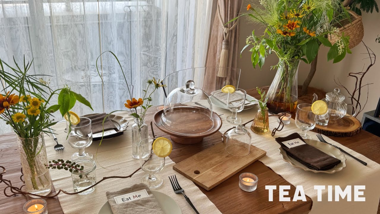 暑い夏にピッタリなテーブルコーディネート𓂃 TEA TIME  𓂃 🍋
