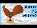 Comó puedes hacer un reloj de madera en forma de un gallo, facil y económico |Creatividades con Fher