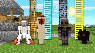 Minecraft DON'T GO UP THESE DANGEROUS SCP LADDERS MOBS MOD / DANGEROUS HOUSE !! Minecraft Mods
