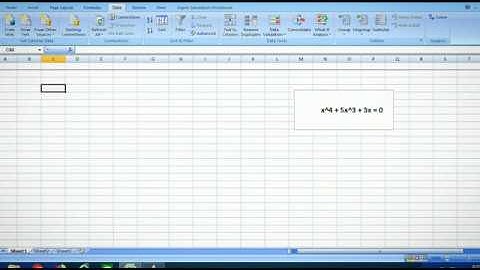 Solve equations in MS-Excel  For all streams