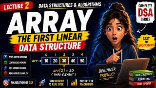 Array in Data Structures 🔥 Complete Beginner Guide | Lecture 2 | DSA Series | Learn Arrays