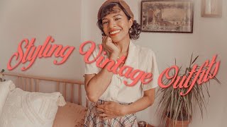 STYLING VINTAGE OUTFITS! (1940&#39;s-1950&#39;s)