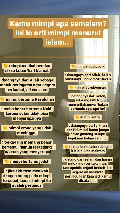 Arti Mimpi Menurut Islam