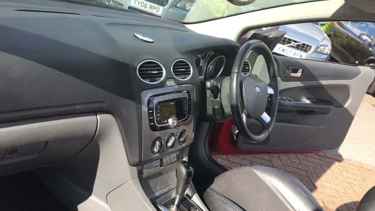 0808 FORD FOCUS CC 2.0 Automatic Power Roof Convertible Ferrari Red Black Half Leather Heated Seats