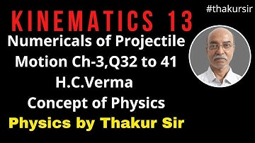 KINEMATICS 13|How to solve numerical of PROJECTILE MOTION|H C Verma|Ch-3|JEE|NEET|S.B.Thakur