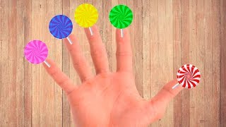 Funny Toddler Learn Colors with Lollipop Finger Family Song For Children