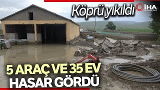 Muşta Selde Yıkılan Köprü 5 Araca Ve 35 Eve Hasar Verdi