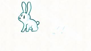 Rabbit jumping through snow animation FlipaClip