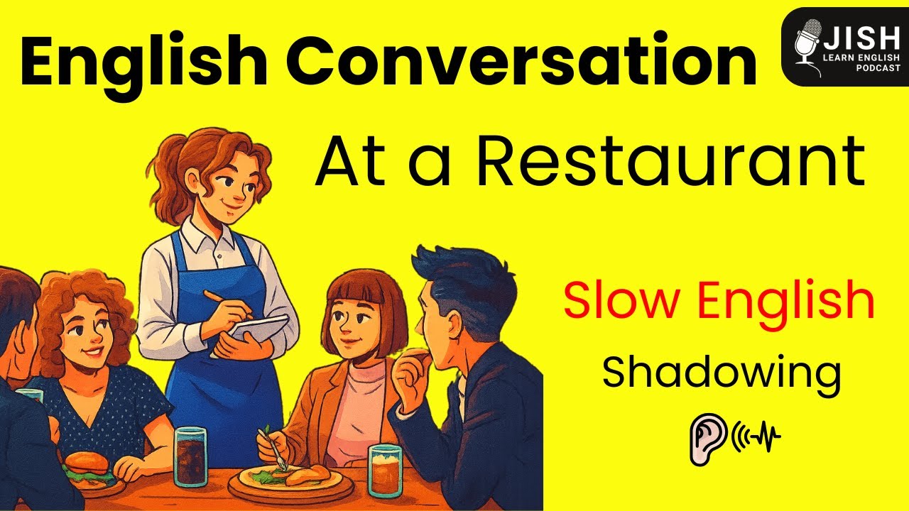 How to Order Food in English at a Restaurant | Slow & Easy English Speaking Practice for Beginners