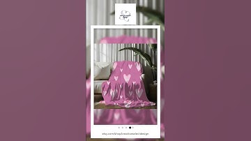 Personalized Blanket Pink Heart Design Throw Blanket for Baby Girl Room Decor Throw Soft Cover Be...