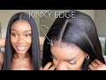 FINALLY!! A Silk Press Wig With NATURAL Edges! Light Yaki Lace Front Wig | WowAfrican | TwinGodesses