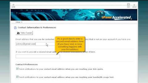 Hostsary.com Cpanel Video - How to update your contact information in cPanel