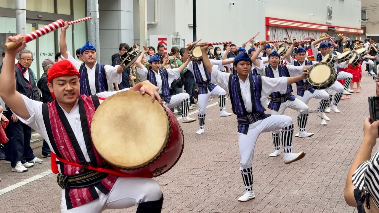 フェスタまちだ2025　桜風エイサー琉球風車　道ジュネー①　2025-05-10