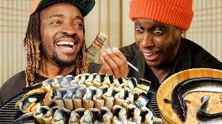 British rappers try Korean Eel BBQ for the first time!