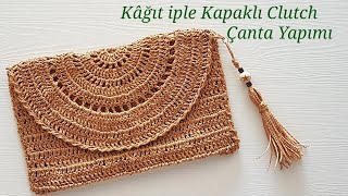 Kâğıt iple Kapaklı Clutch Çanta Yapımı