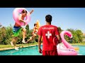 Scaredy Cat Lifeguard! SHK Swimming Pool Challenges Compilation