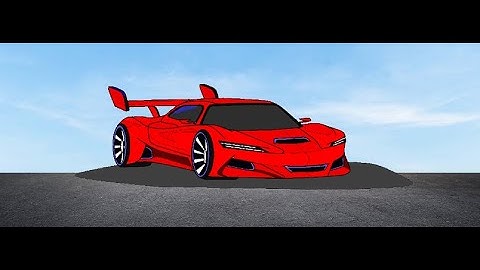 How to draw Ferrari Car in Ms Paint | 3D Ferrari Car Drawing.