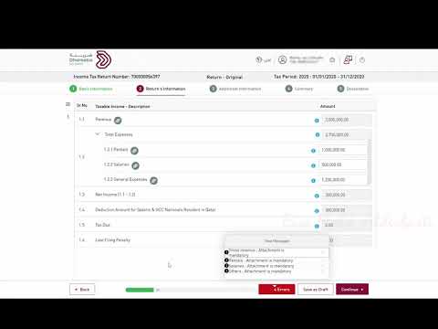 Simplified Income Tax Return Submission - Dhareeba Portal