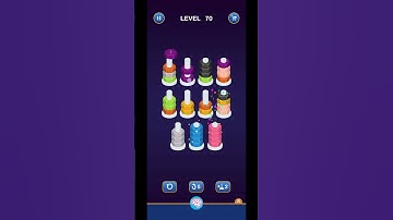 レベル70 ナットカラーソート - スクリューパズル (Guru Game) #nutssort #nutsort #boltnutcolor