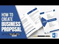 How to create proposal for business in ms word  business proposal design