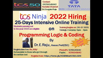 19. TCS NINJA 2022 | Tree Traversal Techniques | Video 1 by Dr E Raju