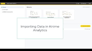 Importing data and making scatter plots in KNIME Analytics