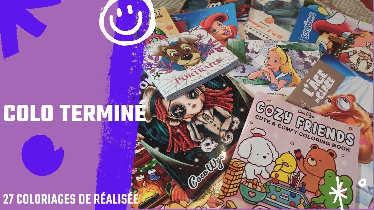 Mes coloriages terminés du mois de septembre au mois de décembre 2024