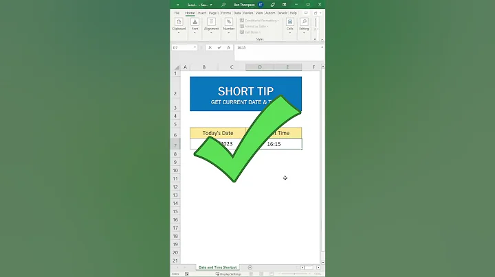 Excel Tips: How to Quickly Insert Current Date and Time | Excel Tutorial #howto #excel #tutorial