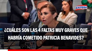 🔴🔵¿Cuáles son las 4 faltas muy graves que habría cometido la suspendida fiscal Patricia Benavides?