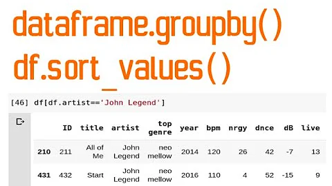 Python Data Analysis 5 - Pandas groupby, sort_values, filter column