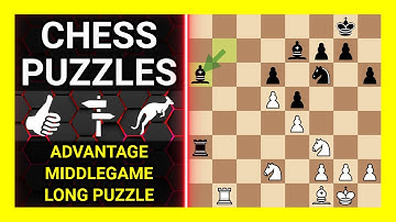Chess Puzzles to Practice. Themes: Advantage, Middlegame, Long puzzle. Learn Chess